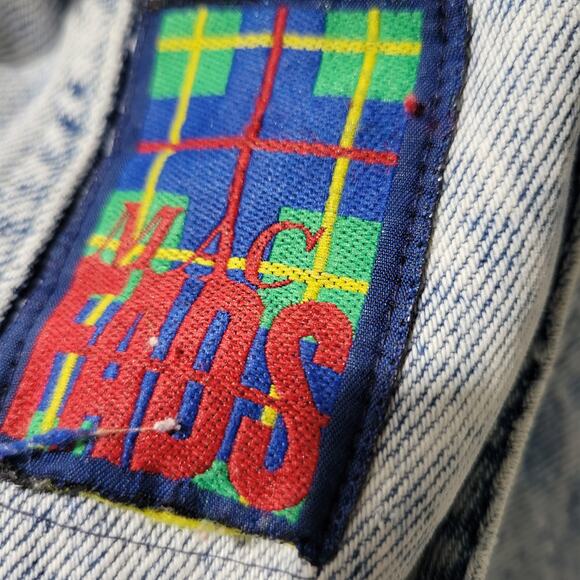 Vintage Stonewashed Jeans Blue Light Wash Denim Yoked Pleated Bareback Size 6 - Picture 14 of 16